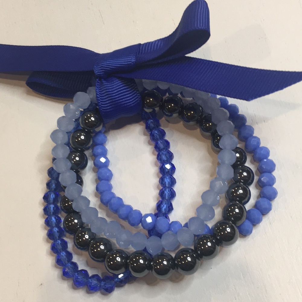 Faux Crystal Bracelet Set